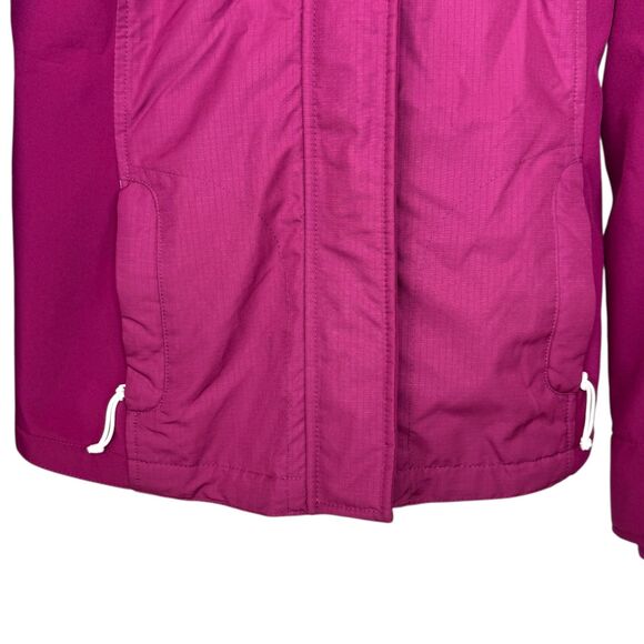 Hollister Pink All Weather Jacket with hood Light weight slim fit Size Small - Picture 6 of 16